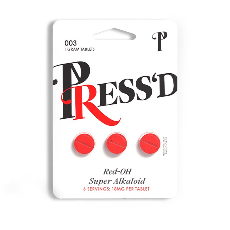 Press'd 7 - Red-OH Super Alkaloid 1 Gram Tablets - 3PK
