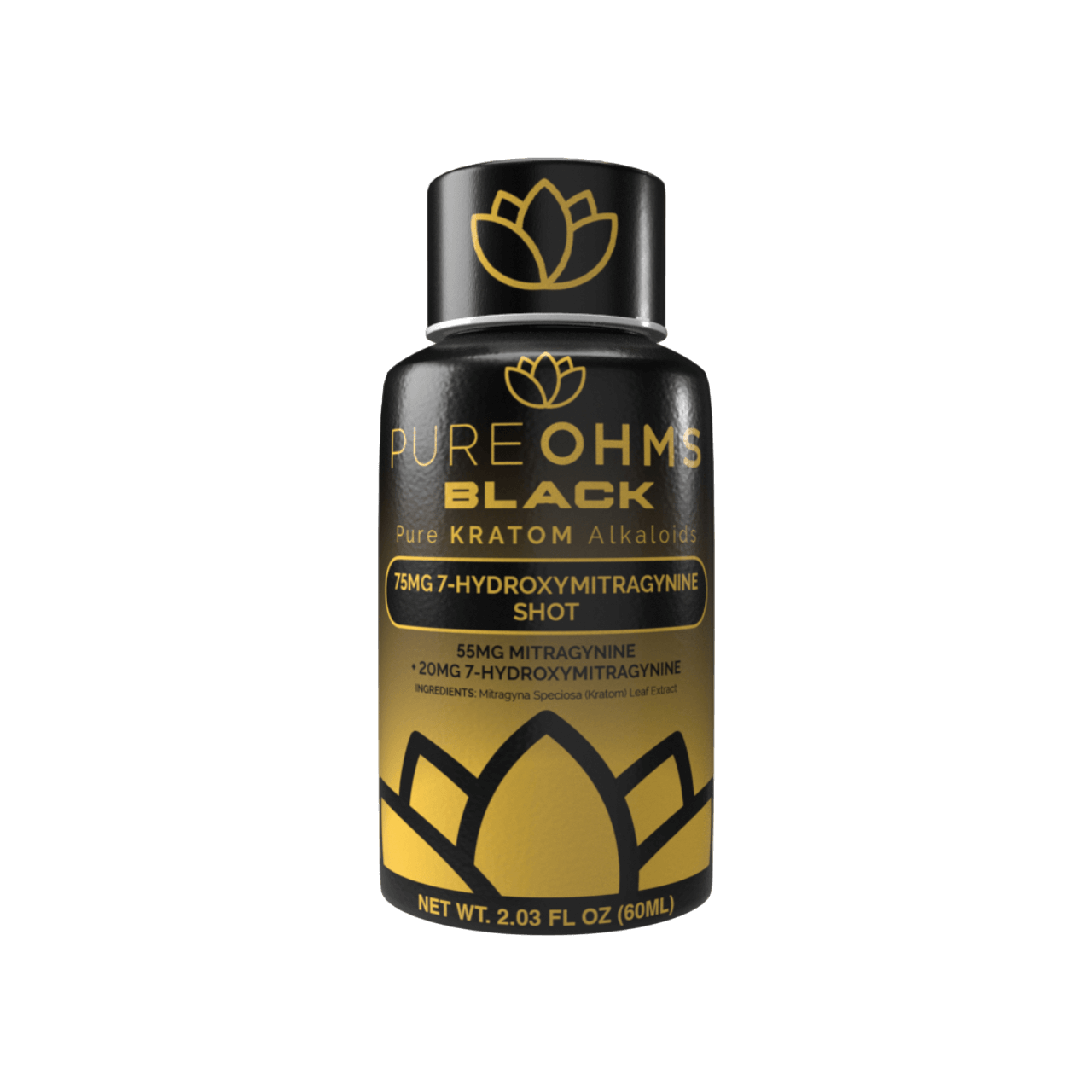 Pure Ohms Black 7-Hydroxymitragynine Shot - 60ML